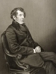 トーマス・スリングスビーダンコム（1796-1861）は、DJパウンドが「著名な人物の応接室、第2巻」の写真から1860年にロンドンで出版したものを彫刻したものです。
